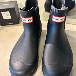 Hunter Classic Black Ankle Boots